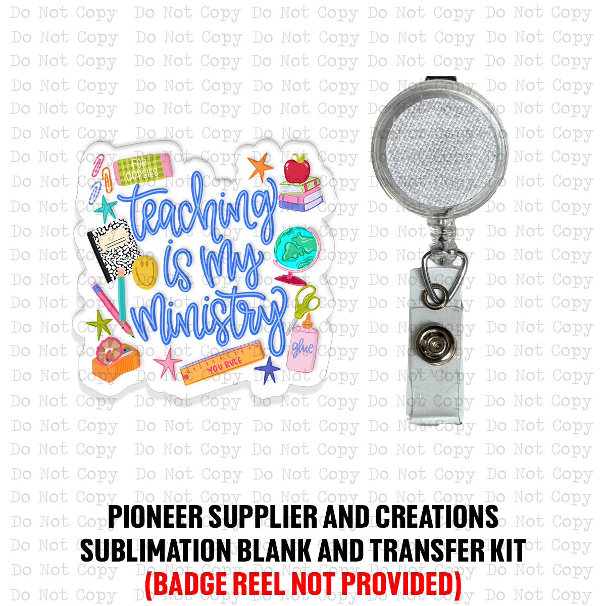 Teaching Is My Ministry Badge Button Sublimation Blank | Set of 2 TCC