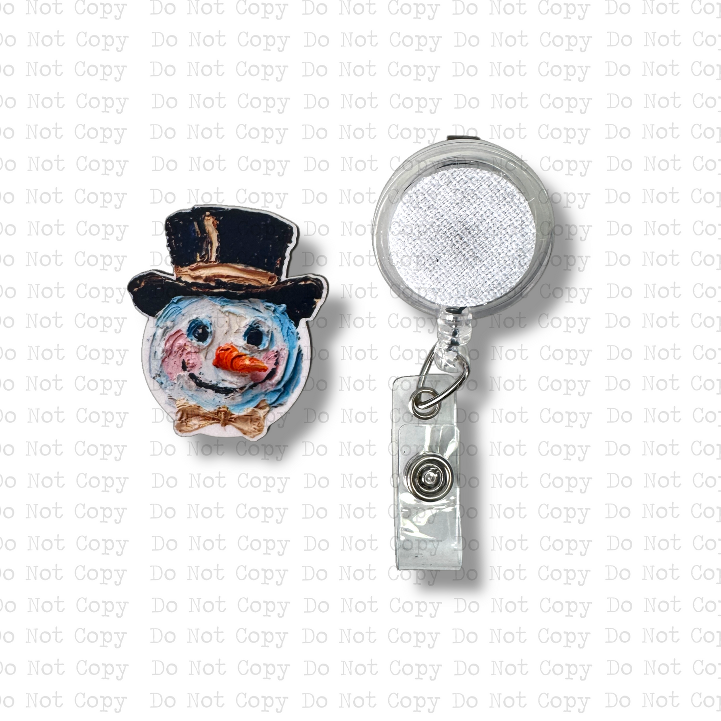 Hand Painted Snowman Badge Button Sublimation Blank | Set of 2 TTDC