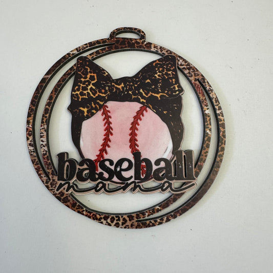 Baseball Mama Pressed Car Charm