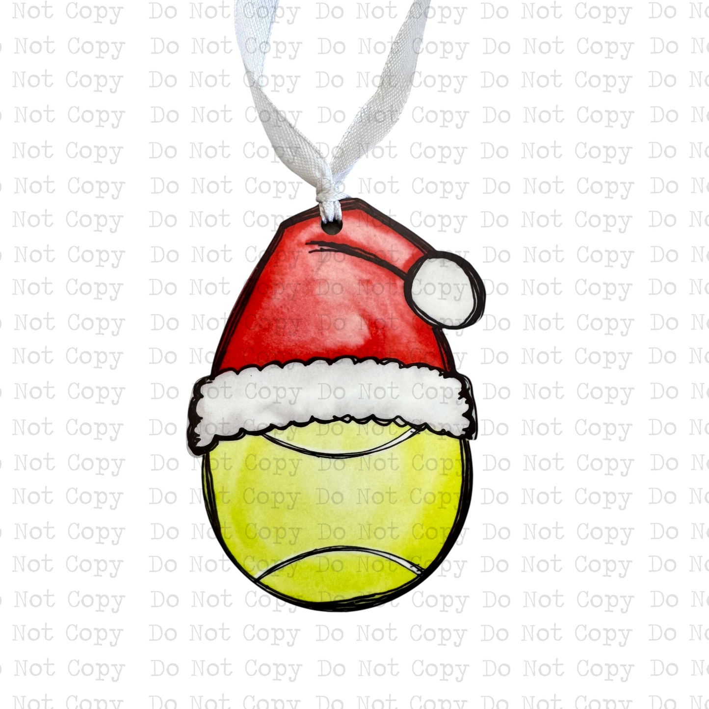 Santa Hat Sports Ornament Sublimation Blanks | Exclusive Monogram Moments