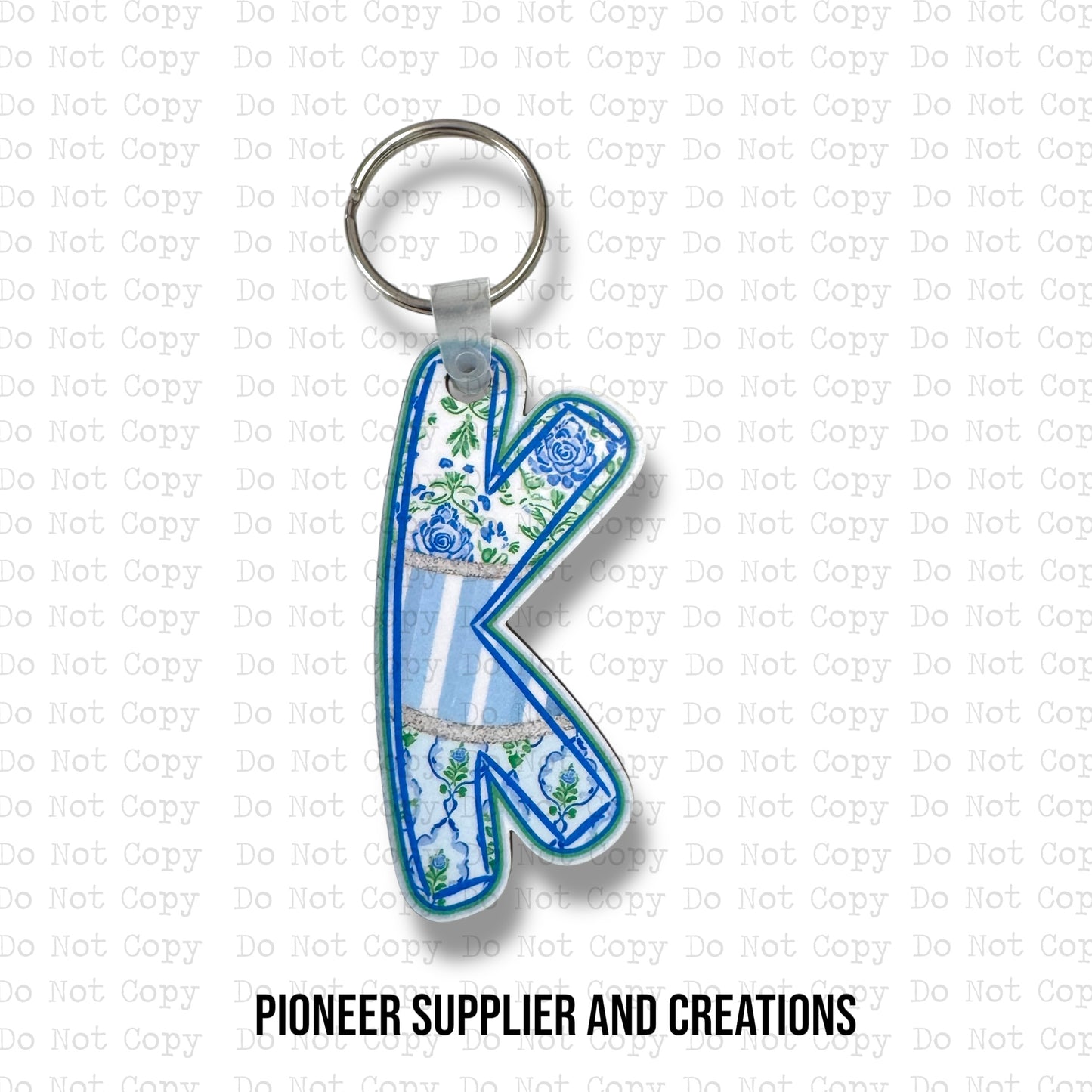 Bloomful Bliss K Keychain Sublimation Blank Kit