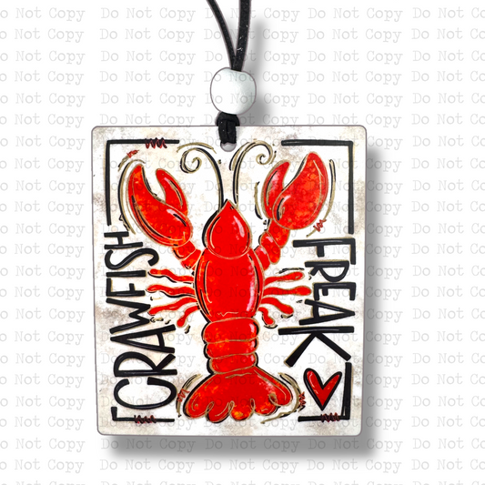 Crawfish Freak Car Charm Sublimation Blank