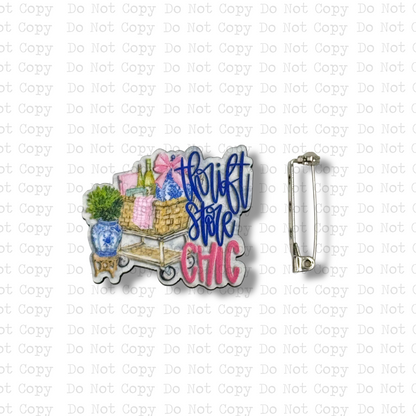 Thrift Shop Chic Lapel Pin Sublimation Blank Kit | Set of 2 CRC