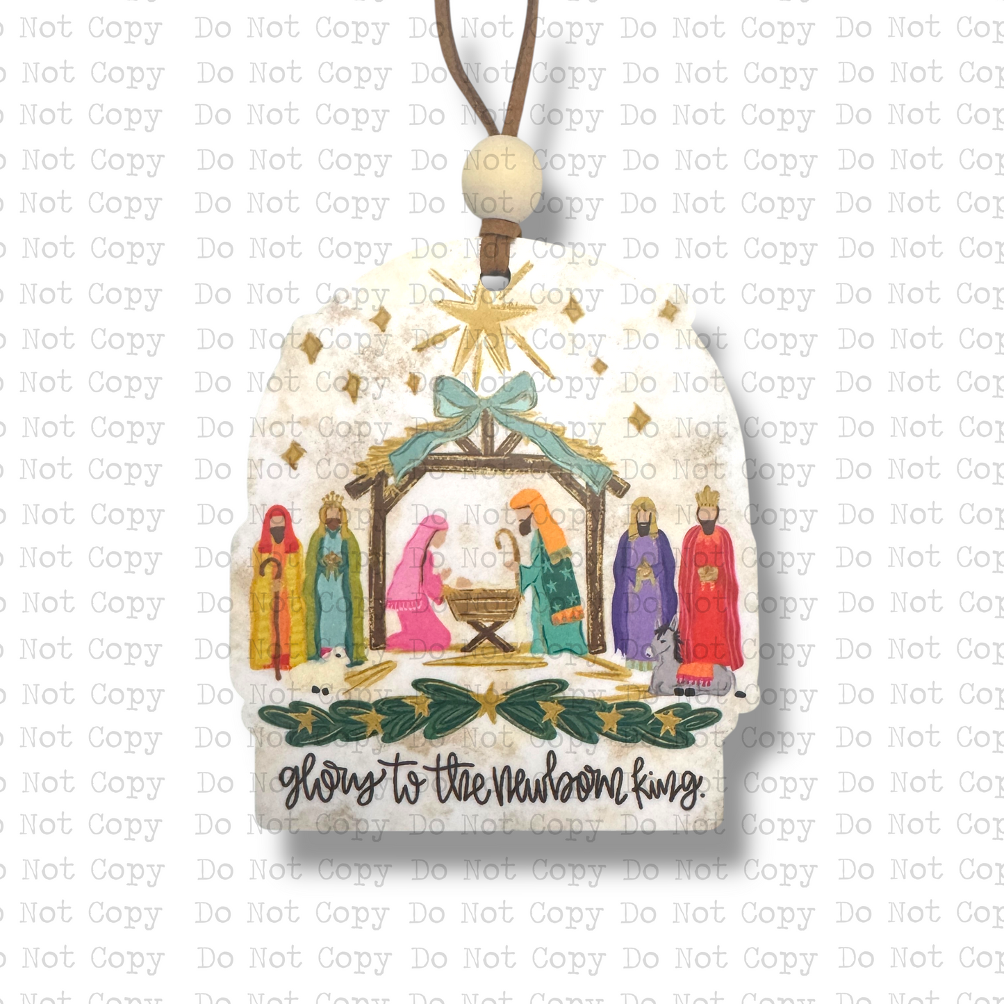 Newborn King Nativity Ornament Sublimation Blank