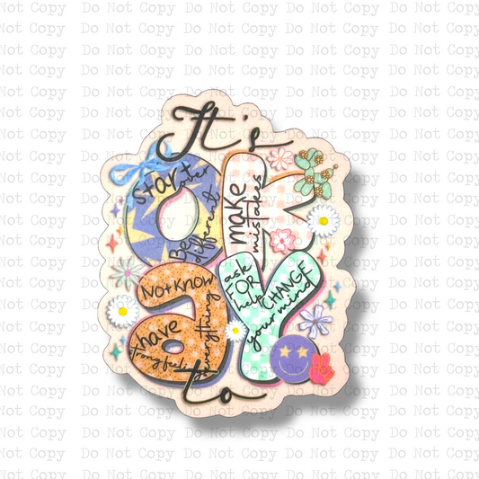 It's Okay Magnet Sublimation Blank Kit