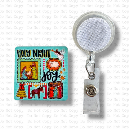 Holy Night Joy Badge Button Sublimation Blank