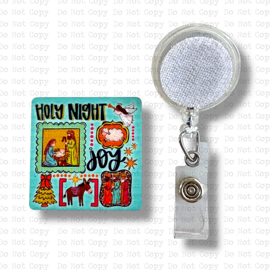 Holy Night Joy Badge Button Sublimation Blank