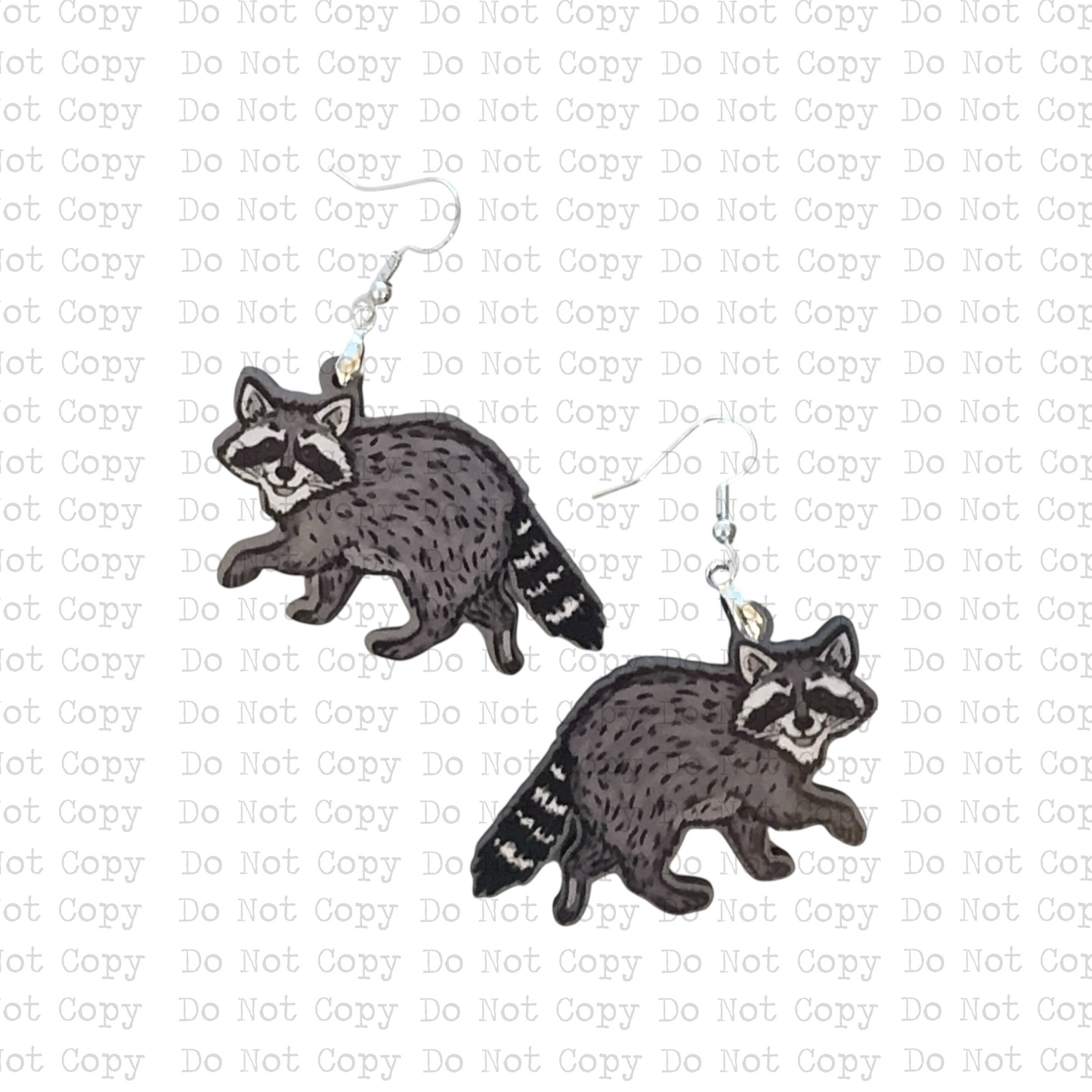 Raccoon Earring Sublimation Blank Kit | TCC