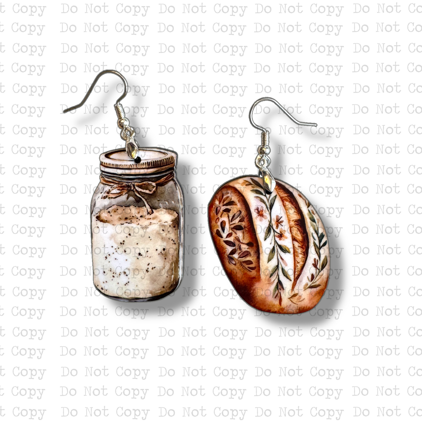 Sourdough Starter Bread Earring Sublimation Blank Kit