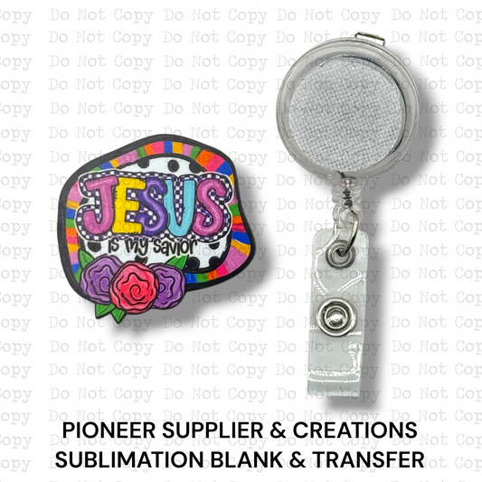 Jesus Is My Savior Badge Button Sublimation Blank | Set of 2 TGDD