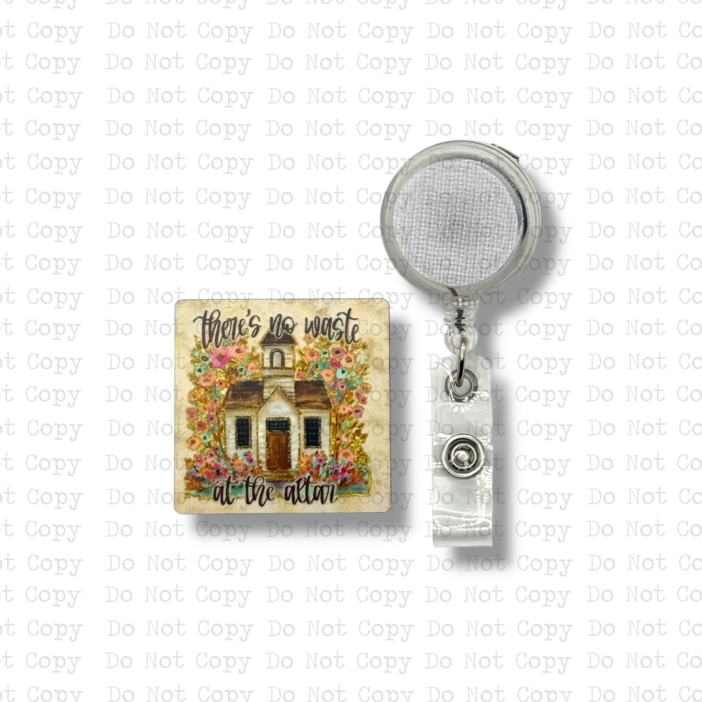 There's No Waste At The Altar Badge Button Sublimation Blank | Set of 2 SDD