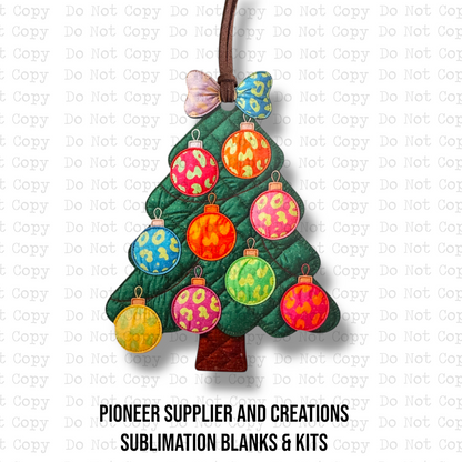 Patchwork Christmas Tree Ornament Sublimation Blank