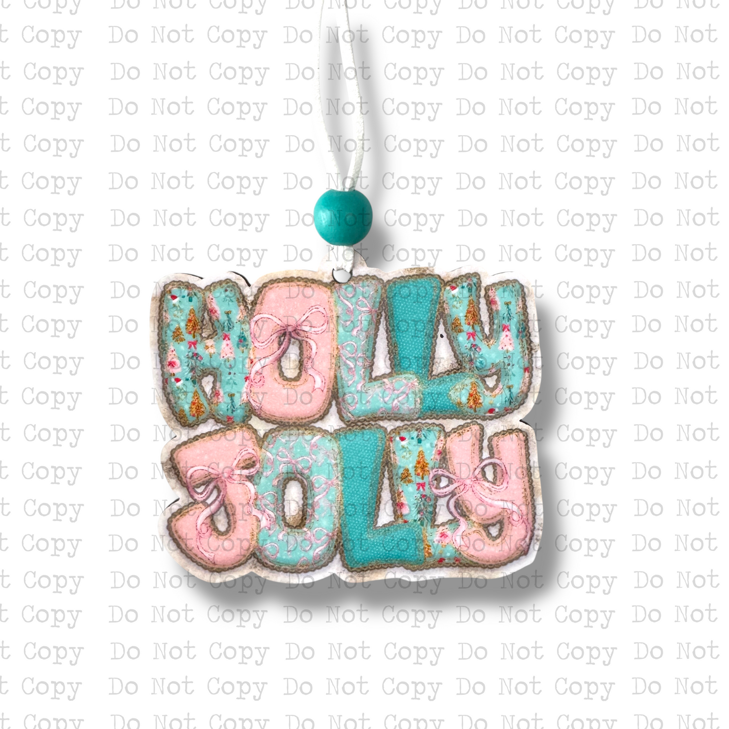 Holly Jolly Ornament Sublimation Blank