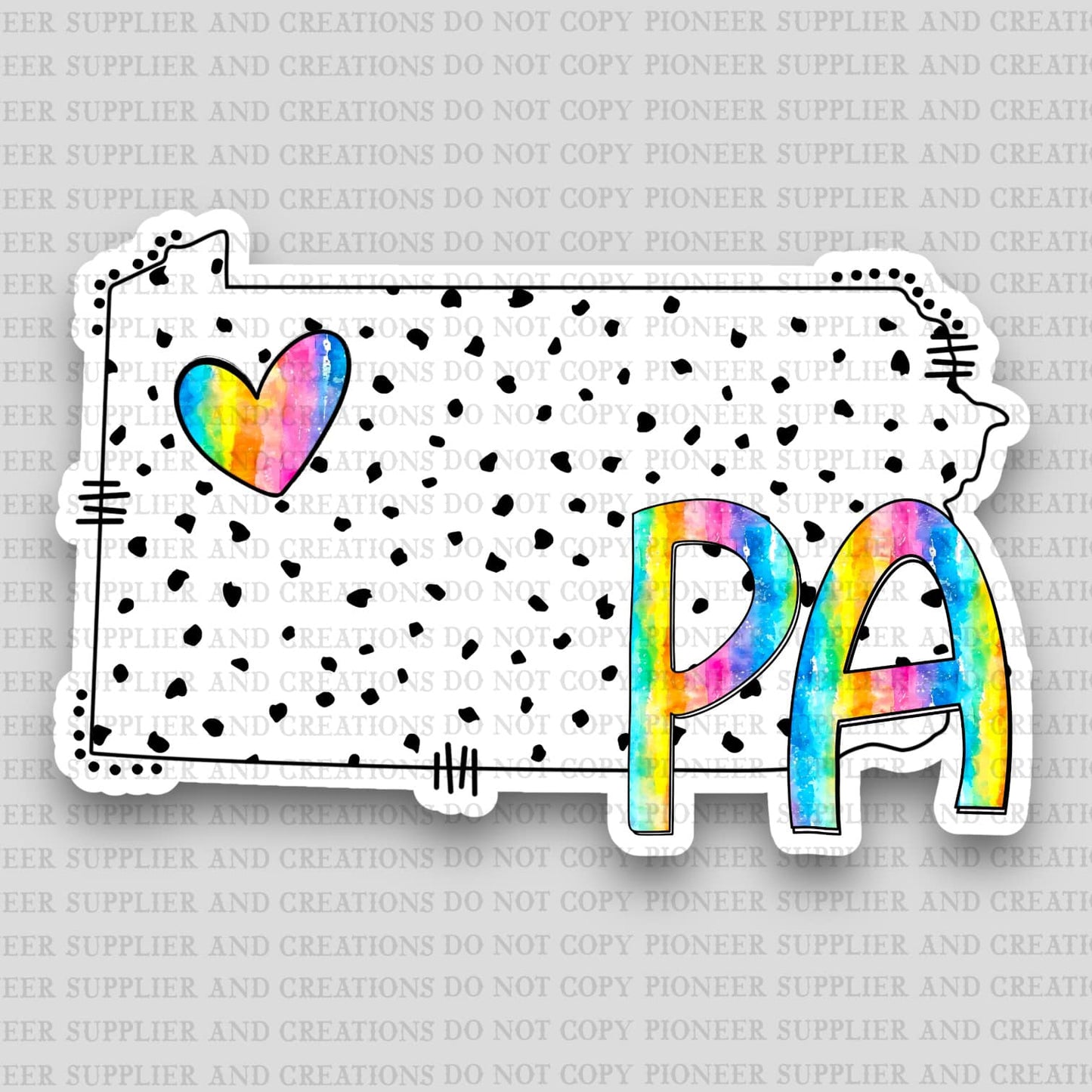 Pennsylvania Dalmatian Dot Sublimation Blank Kits | Exclusive