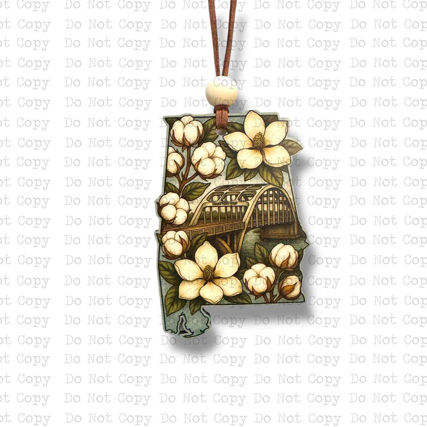 Alabama Cotton Ornament Sublimation Blank