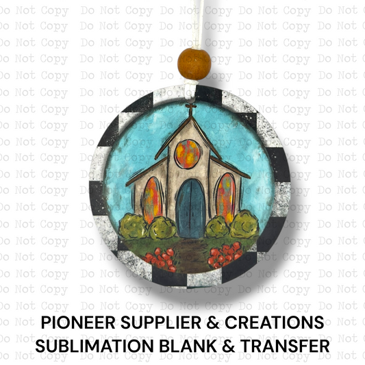 Church Christmas Ornament Sublimation Blank | ARA
