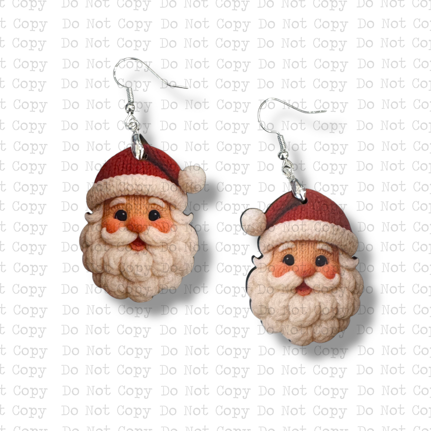 Santa Yarn Earring Sublimation Blank Kit