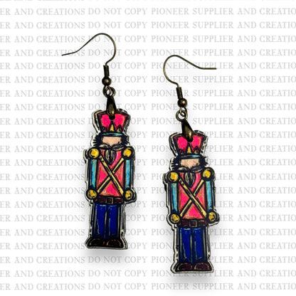 Hand Drawn Nutcracker Earring Sublimation Blanks | Exclusive Graphx & More