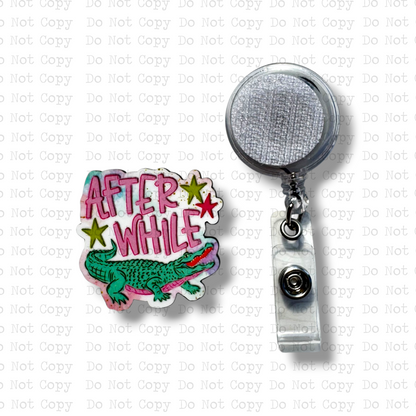After While Crocodile Badge Button Sublimation Blank | Set of 2 TCC