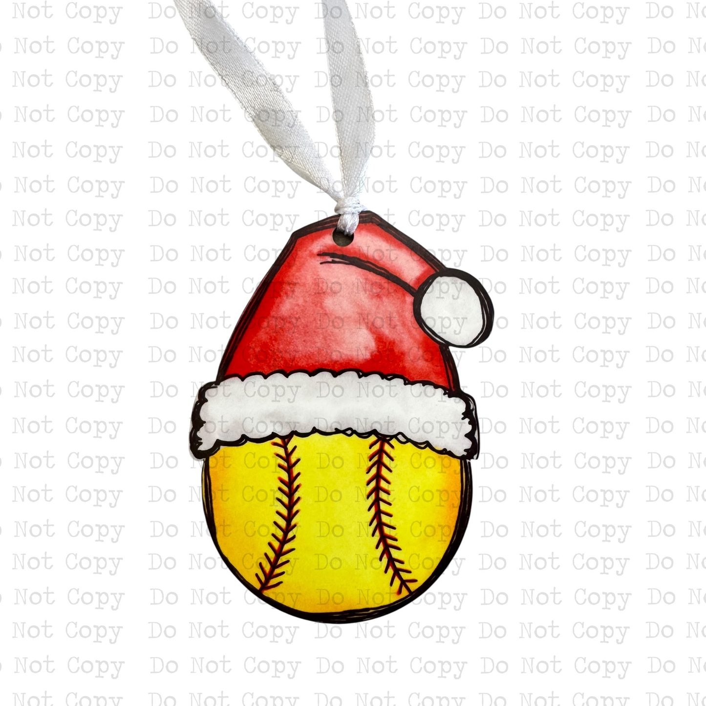 Santa Hat Sports Ornament Sublimation Blanks | Exclusive Monogram Moments