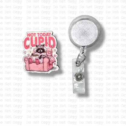 Not Today Cupid Recliner Badge Button Sublimation Blank | Set of 2