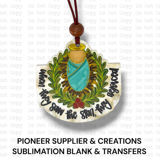 They Rejoiced Ornament Sublimation Blank | SPS
