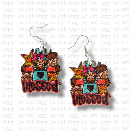 Scarecrow Blessed Earring Sublimation Blank Kit | SPS