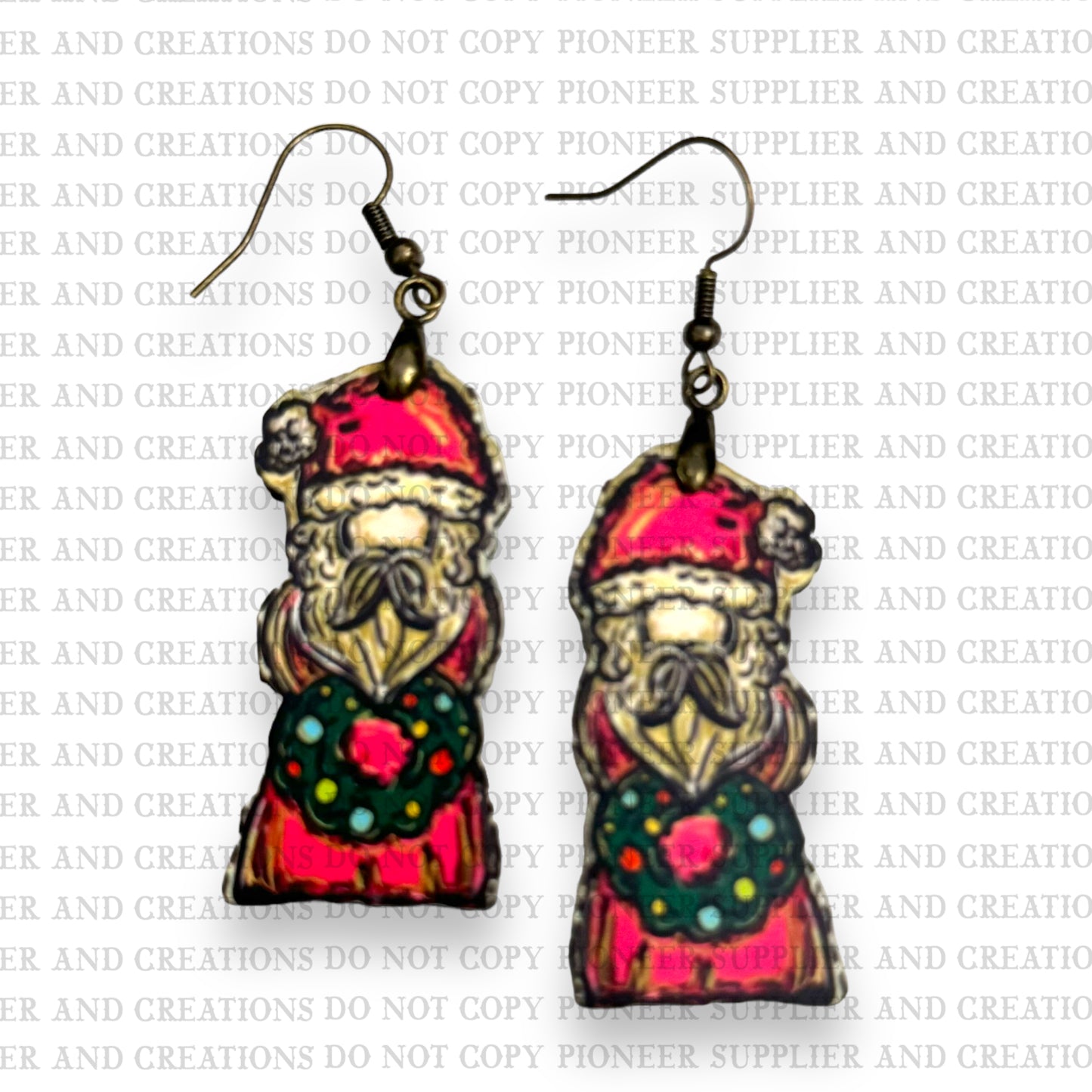Old World Santa Earring Sublimation Blanks | Exclusive Graphx & More