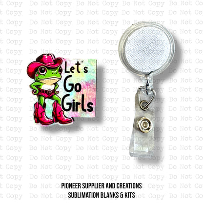 Lets Go Girls Badge Button Sublimation Blank