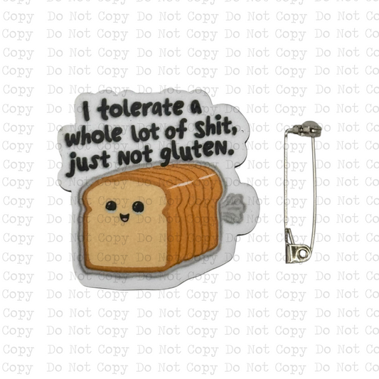Can't Tolerate Gluten Lapel Pin Sublimation Blank Kit | Set of 2 TRS