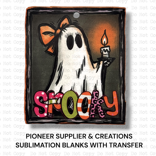 Spooky Candle Ghost Ornament Sublimation Blank | TGDD