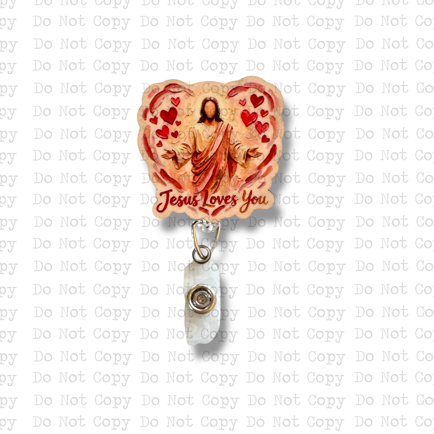Jesus Loves You Brushstroke Badge Button Sublimation Blank | Set of 2