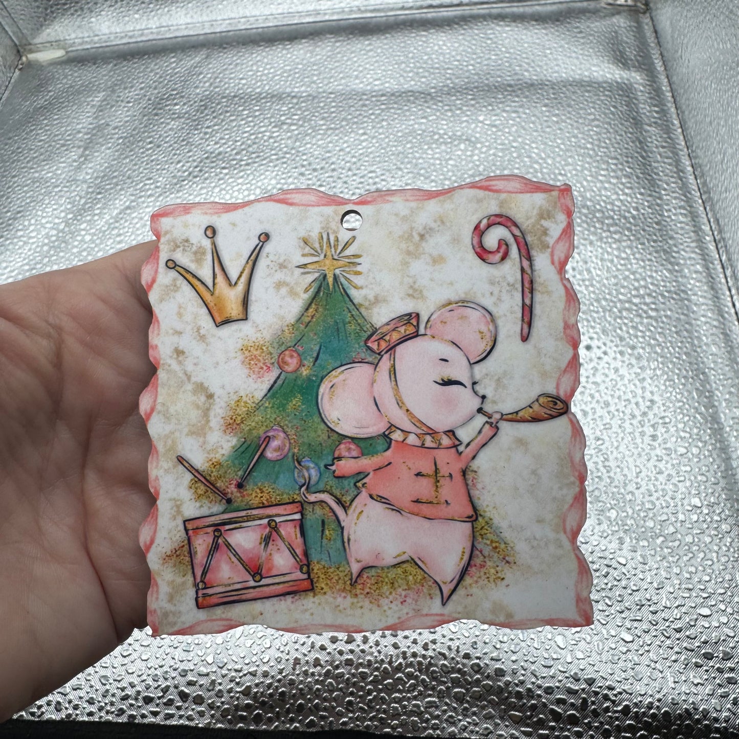 Nutcracker Mouse Ornament Pressed Blank