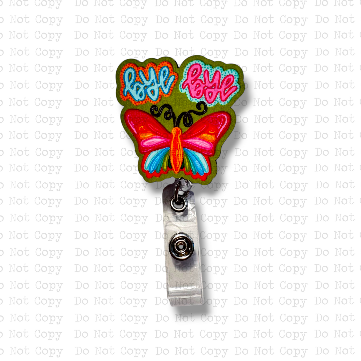 Bye Bye Butterfly Badge Button Sublimation Blank | Set of 2 SPS