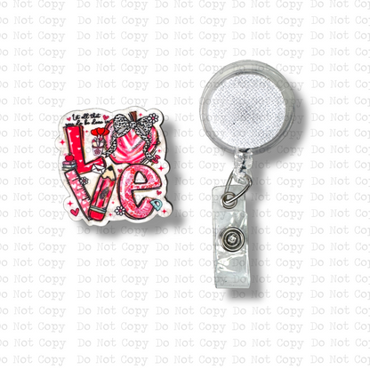 Teacher Valentine Badge Button Sublimation Blank | Set of 2