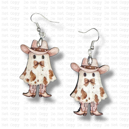Cowgirl Ghost Earring Sublimation Blank Kit