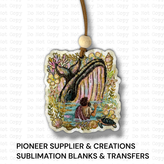 Jonah and the Whale Ornament Sublimation Blank | SSD