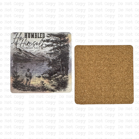 He Humbled Himself Desk Coaster Sublimation Blank