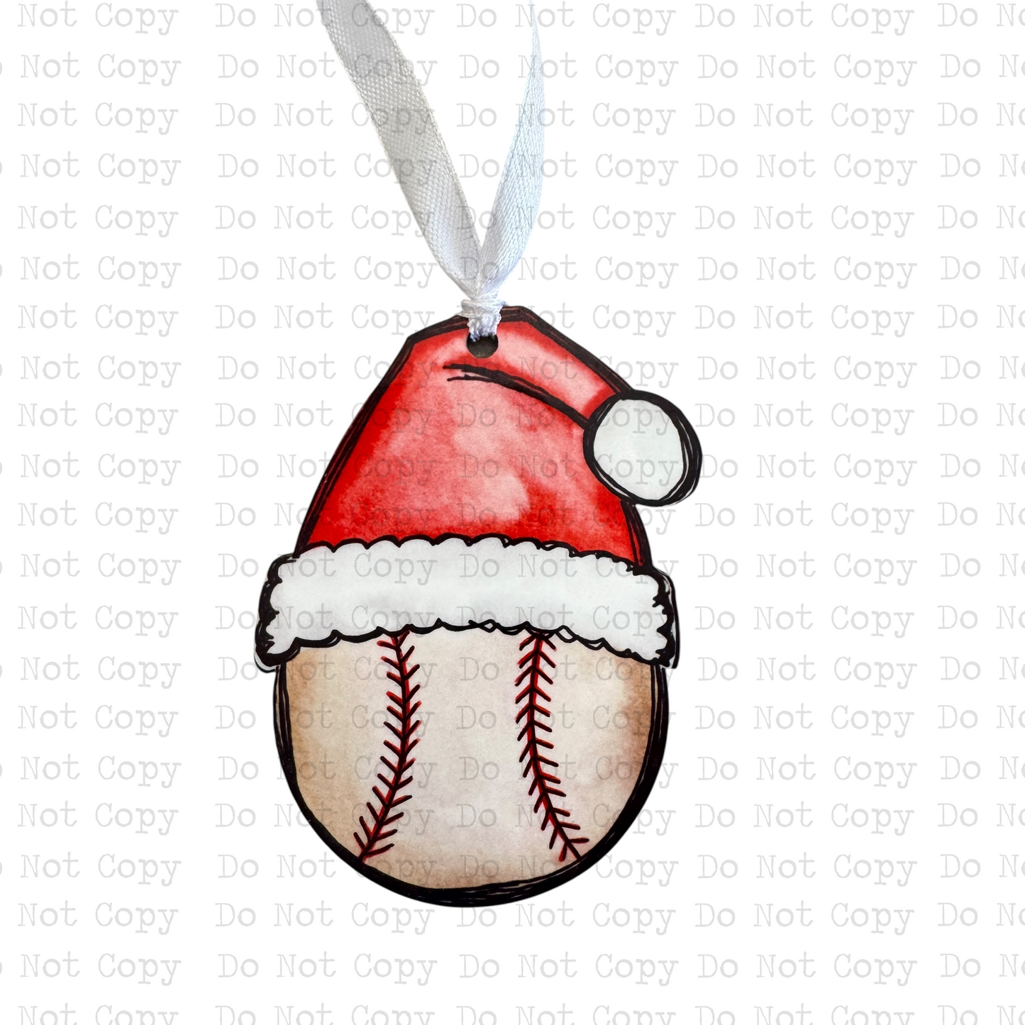 Santa Hat Sports Ornament Sublimation Blanks | Exclusive Monogram Moments