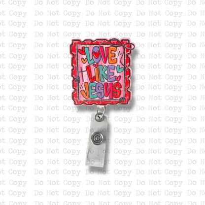 Love Like Jesus Stamp Badge Button Sublimation Blank | Set of 2