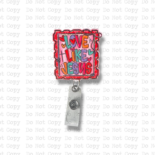 Love Like Jesus Stamp Badge Button Sublimation Blank | Set of 2 J&CD