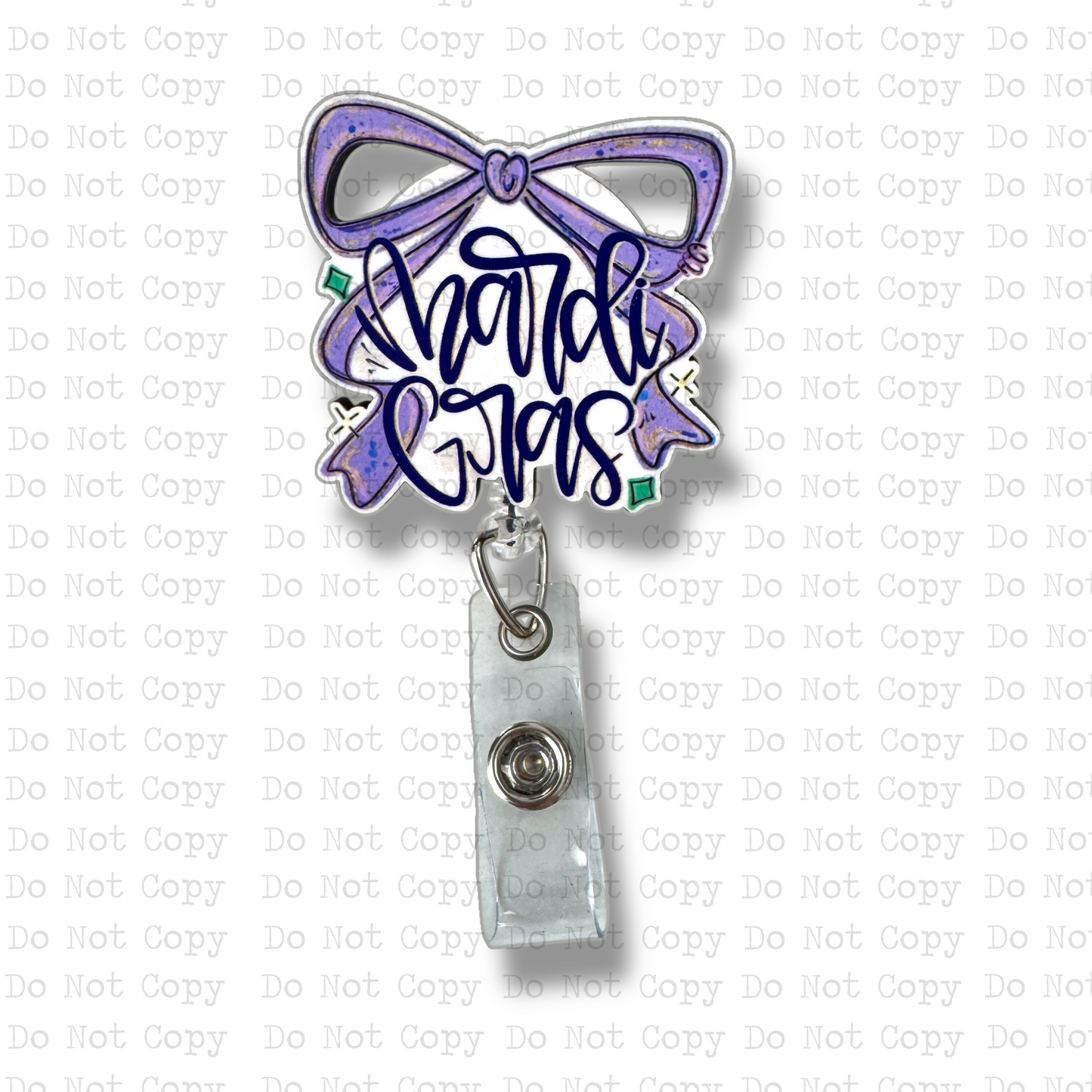 Mardi Gras Bow Badge Button Sublimation Blank | Set of 2 J&CD