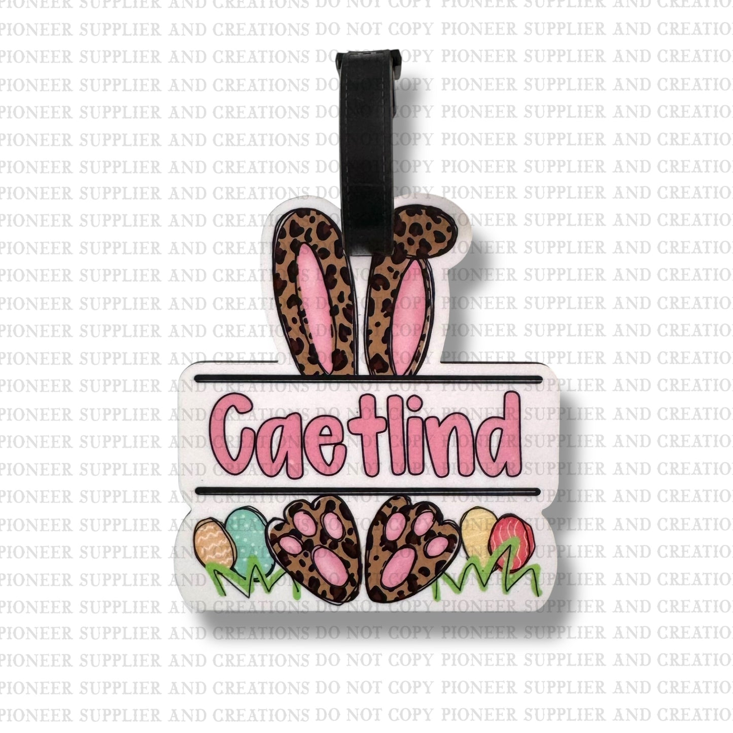 Bunny Name Plate Sublimation Blanks | Exclusive Monogram Moments