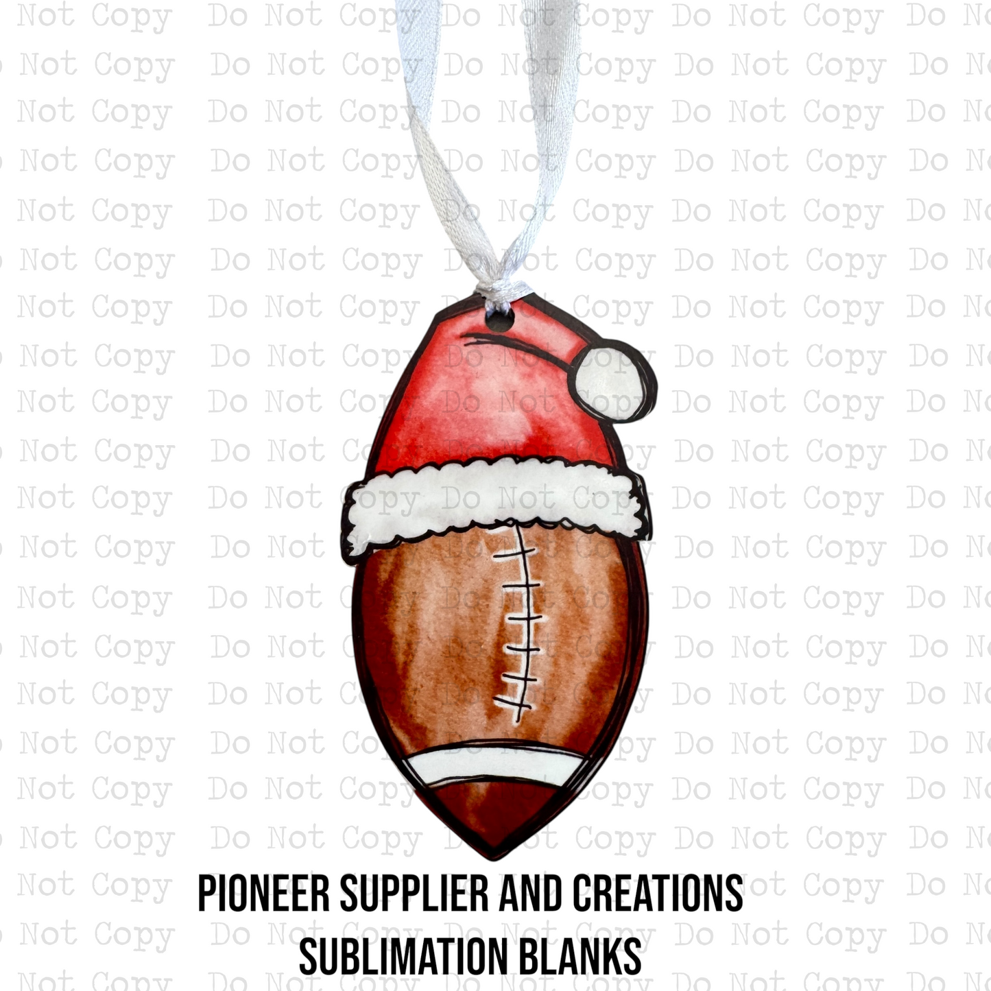 Santa Hat Sports Ornament Sublimation Blanks | Exclusive Monogram Moments