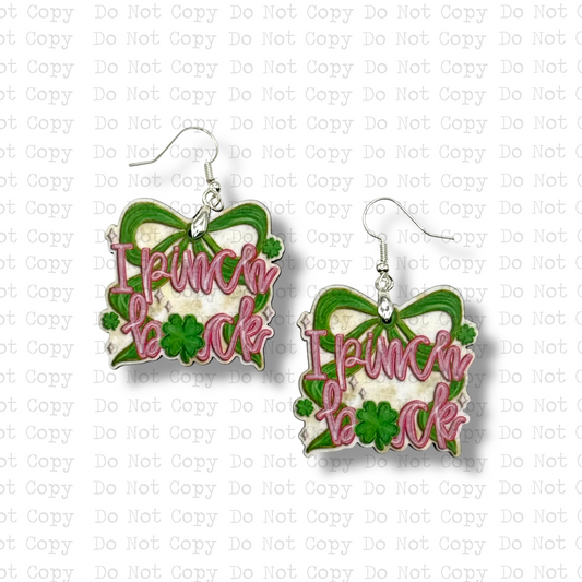 I Pinch Back Earring Sublimation Blank Kit