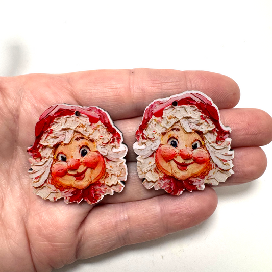 Hand Painted Mrs. Clause Earring Sublimation Blanks | TTDC