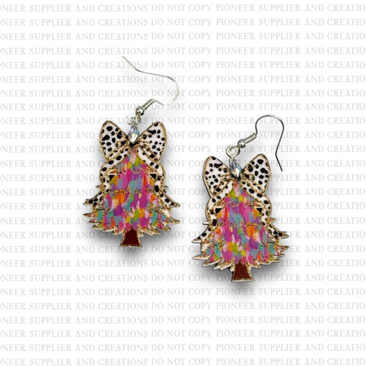 Colorful Coquette Tree Earring Sublimation Blank Kits w/ transfers and hardware) | Exclusive