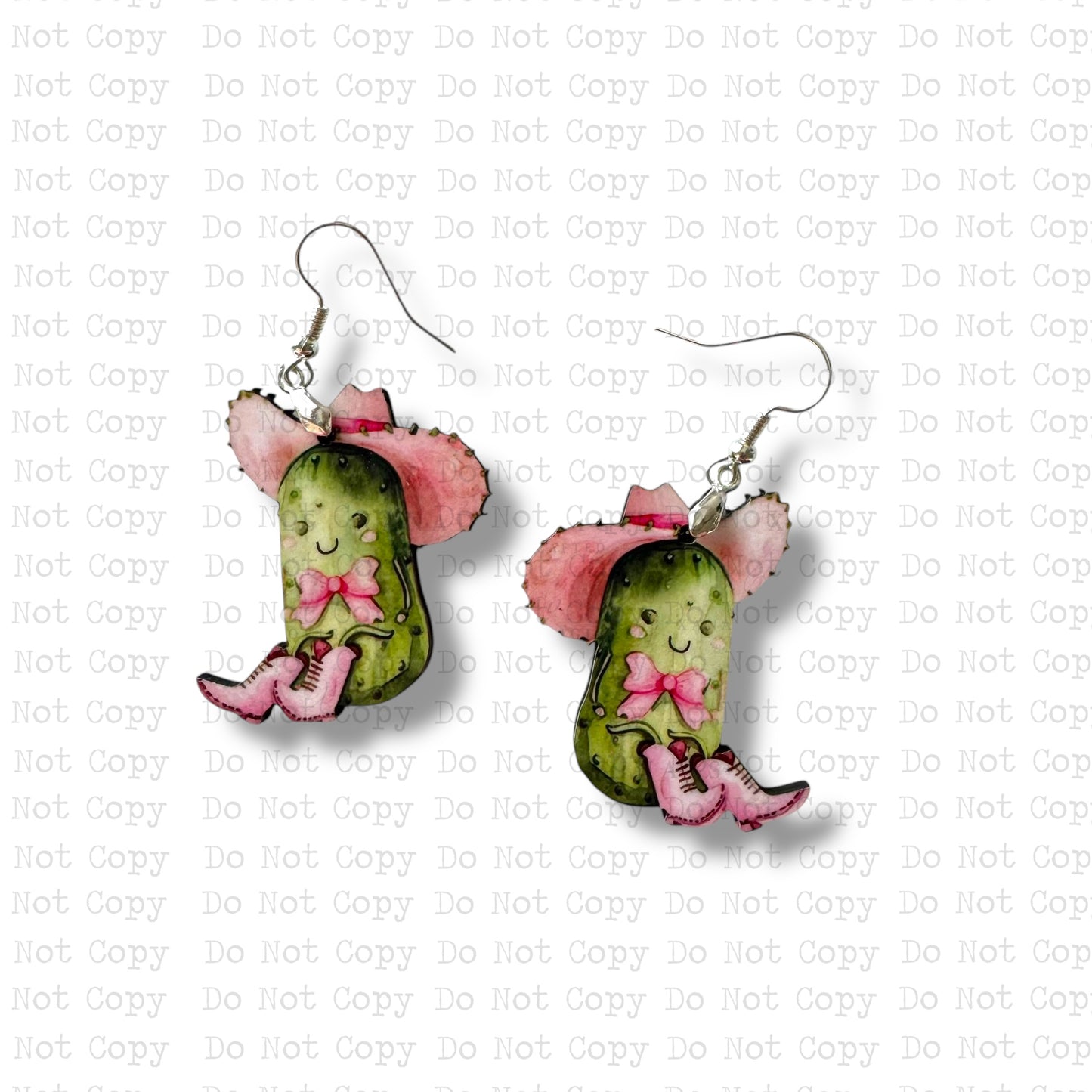 Sitting Cowgirl Pickle Earring Sublimation Blanks Kit | Exclusive