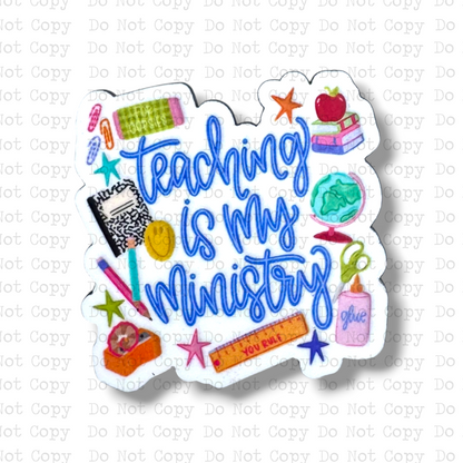 Teaching Is My Ministry Badge Button Sublimation Blank | Set of 2 TCC