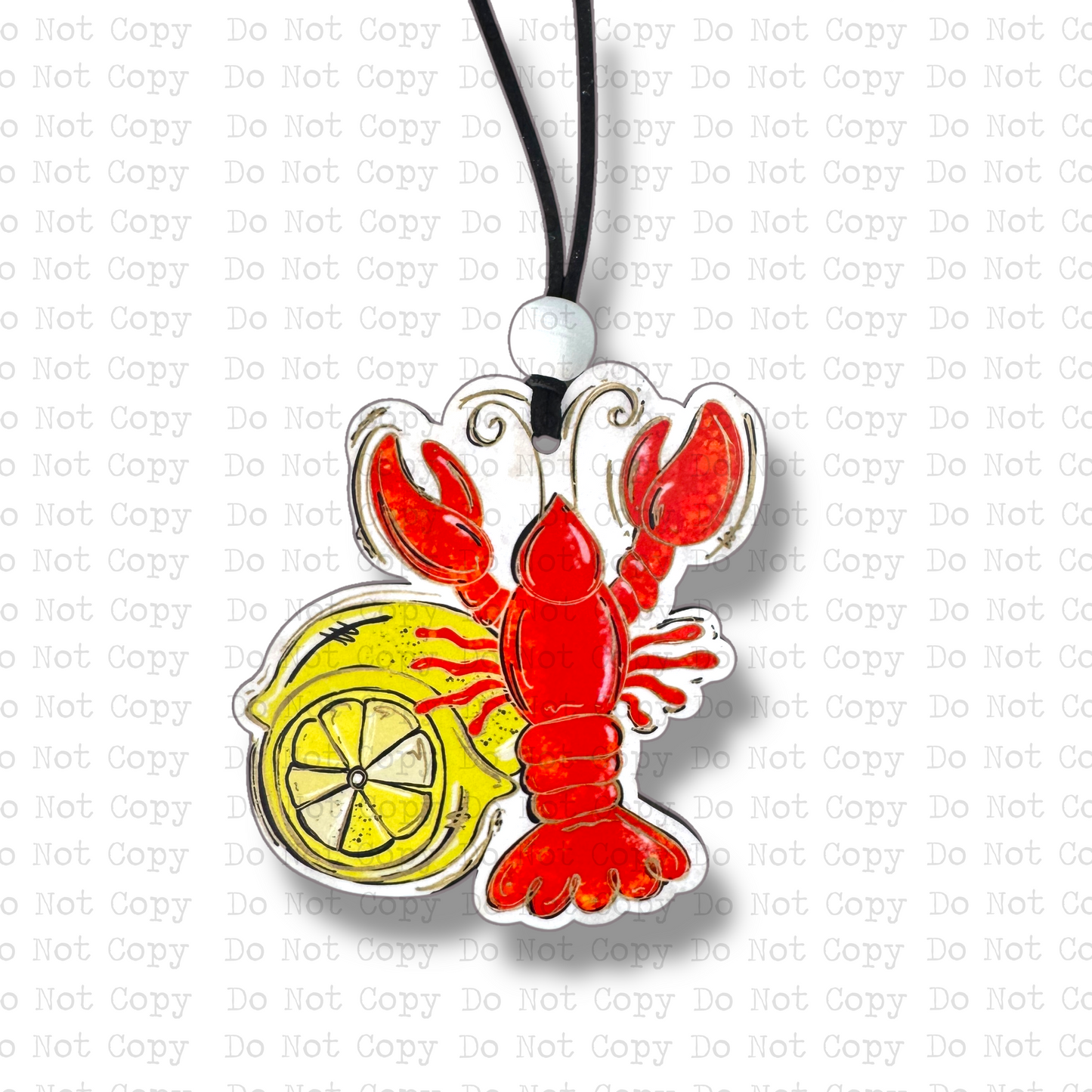 Lemon Crawfish Car Charm Sublimation Blank